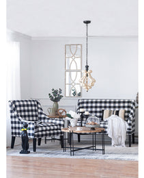 Farmhouse Chandelier, Dilapidated White Chandelier French Country Wood Chandelier