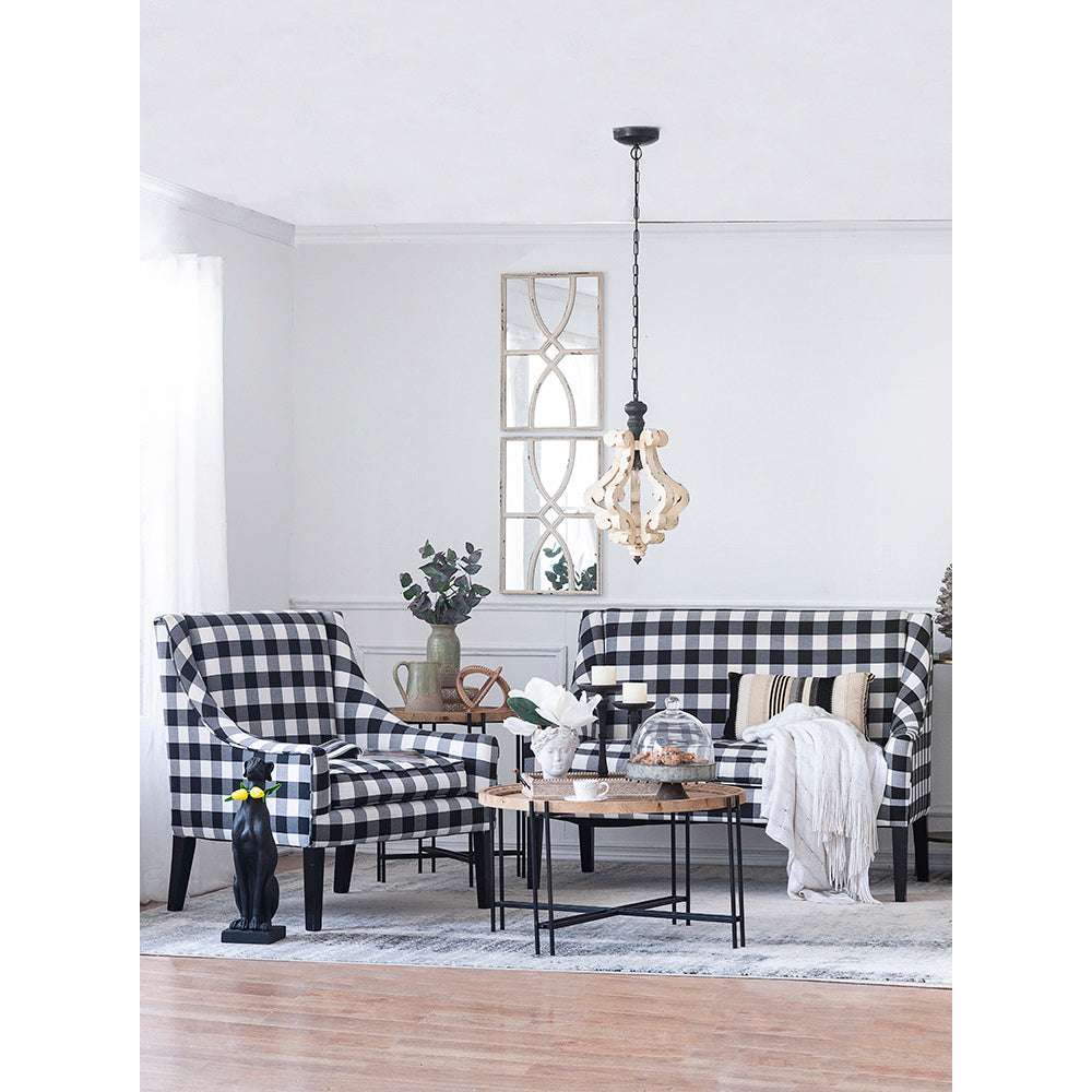 Farmhouse Chandelier, Dilapidated White Chandelier French Country Wood Chandelier For Living Room Foyer, Bulb Not Included - CJDS