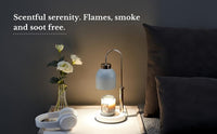 Candle Warmer Lamp, Glass Lamp Candle Warmer with Timer BLACK + Free Candle