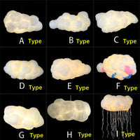 Multiple Styles Simulation Cloud Pendant Lamp Living Restaurant Kids Room Silk Cotton Led Indoor House Decor Lighting AC 90-260V