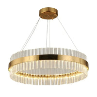 Nordic Modern Crystal Ring Chandelier K9 Crystals Led Lights Pendant Lamps Luminaire Kitchen Home Decor Indoor Lighting Fixtures