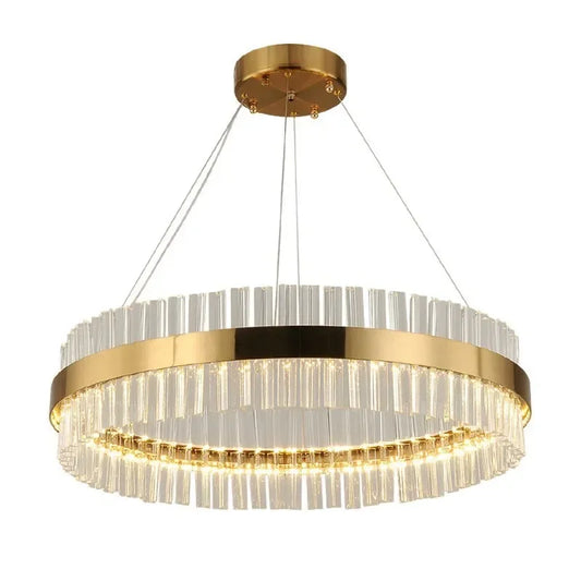 Nordic Modern Crystal Ring Chandelier K9 Crystals Led Lights Pendant Lamps Luminaire Kitchen Home Decor Indoor Lighting Fixtures