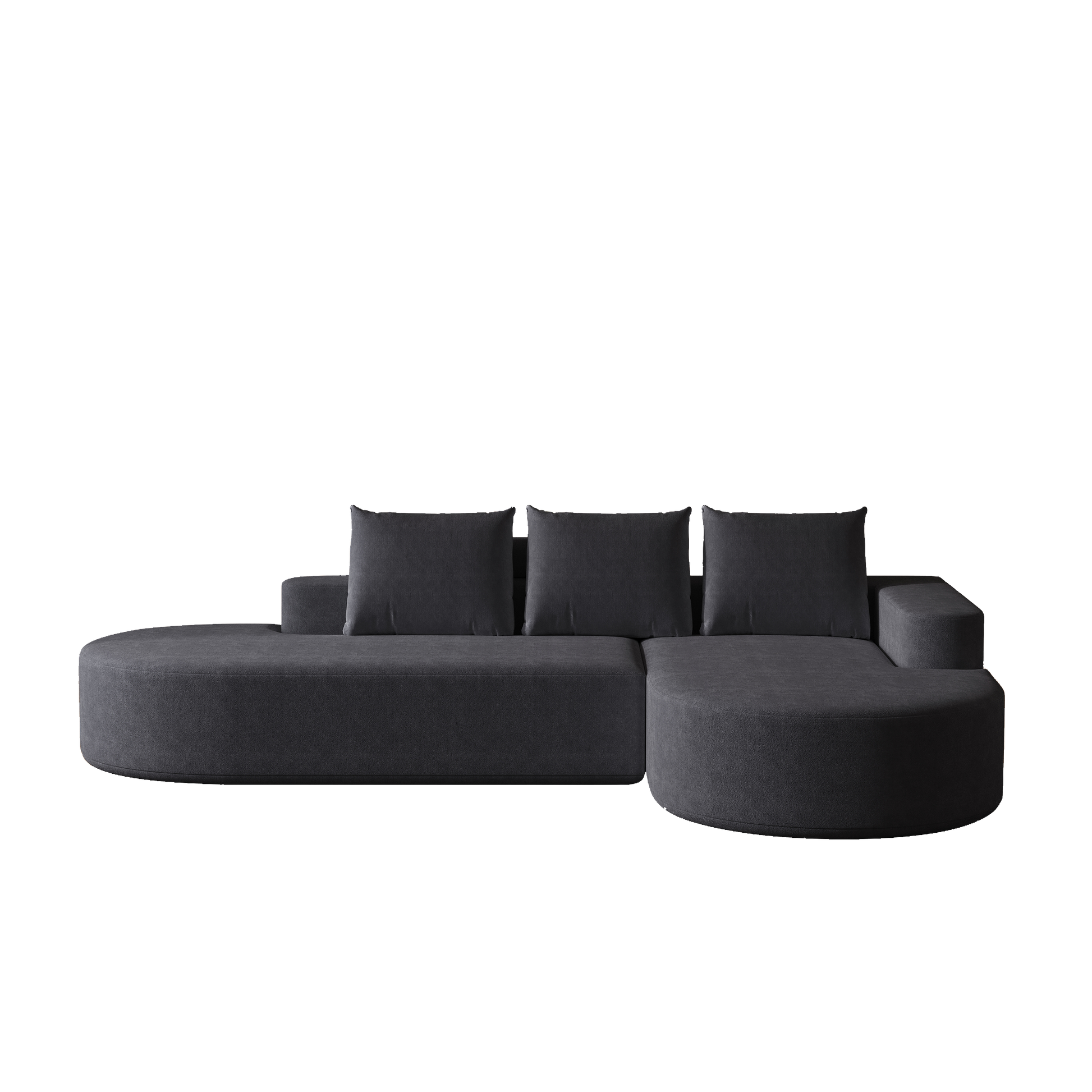 Modern Curved Sofa ,Chenille Upholstered Sectional Sofa Couch Set,Modular 108.5 L Shaped Sectional Living Room Sofa Set With 3 Pillows,Free Combination Sofa Couch For Living Room,Bedroom