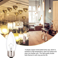 B11 Lighting Torpedo Clear C35 CTC 40W E26 Base Decorative Incandescent Light Bulbs 120V for Chandeliers, Ceiling Fan Lights, Pendants, Wall Sconces, Dimmable, Warm White 2700K (6 Pack)