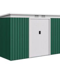 9' x 4' Metal Outdoor Storage Shed, Tool House with Double Lockable Doors for Backyard, Patio, Lawn, Garage, Dark Green