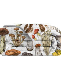 Mushroom Flannel Fleece Throw Blanket Soft Lightweight Plush Plant Blanket Throws For Couch Bed Sofa Travel All Season