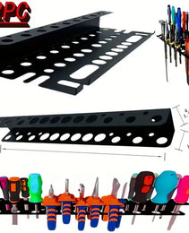Two Piece Mix & Match Metal Wall Tool Rack (Distribution Mounting Screws) - Portable Hammer/Wrench/Pliers & Screwdriver Storage Rack, Wall Garage Tool Organizer - Workshop & Garage Storage Solution