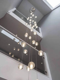 Spiral Staircase Living Room Chandeliers Crystal Ball Led Ceiling Light Lustre Chandelier Modern 2026 Decoration Bedroom Dining