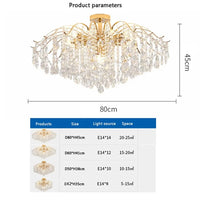 French Ceiling Lamps Luxury Crystal Pendant Light for The Living Room LED Interior Luster Home Decoration Hanging Light