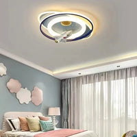 Ceiling Lights Kids Room Astronaut Boy Girl Bedroom Chandelier Princess Spaceman Rocket Rabbit Children's Lamps Home-appliance