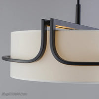 Modern Fabric Art Ceiling Chandelier Black Dining Room Bedroom Hallway Pendant Lights Minimalist Decor Indoor Lighting Fixture