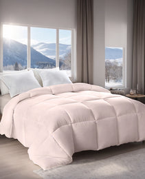 Pink Extra Large Plump Thick Duvet - Winter Enhanced Warmth With Skin-friendly Comfort. Bohemian Minimalist Checkered Design, Luxury Hotel-grade For Bedroom Use. Premium Christmas Gift Selection.