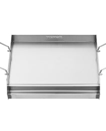 17x13 In Flat Top Griddle Stainless Steel Universal BBQ Grill Pan Cookware