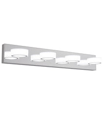 29  Modern 4-Light LED Vanity Light, Sleek Chrome Bathroom Wall Light Fixture For Mirror, Shower, And Bathroom Decor