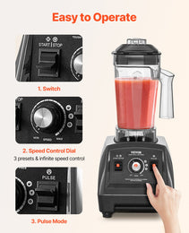 61 Oz 1400W Blender For Smoothies Food Processing Blender For Kitchen
