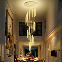 5-Lights Rectangular Pendant Lights for Kitchen Island Black Linear Crystal Chandelier Modern Chandeliers for Kitchen Island Dining Room