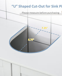 Bathroom Vanities, Bathroom Sink Cabinets With U-Shape Cut-Out And Adjustable Internal Shelf, White