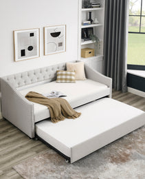 The Double Sofa Bed Has A Double Roller Upholstered Tufted Sofa Bed Unavailable Platforms- Temu