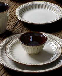Ceramic Creative Western Food Plate Steak Spaghetti Plate Creative Western Food Plate Set Of 6 For Cereal, Salad, Pasta, Soup, Dessert, Serving