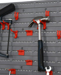 DURHAND Tool Organizer Wall Mounted With 54 Piece Pegboard And Shelf 50 Hooks, DIY Garage Storage With Strong Loading Capacity