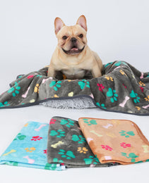 Pet Blanket Dog Cat Pad Warm Blanket Confetti Bone Dog's Paw Blanket