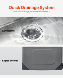 33' Kitchen Sink Top Mount Single Bowl Drop-In Basin Stainless Steel Bar