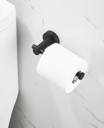 Toilet Paper Holder Matte Black Thicken Space Aluminum Toilet Roll Holder For Bathroom, Kitchen, Washroom Wall Mount