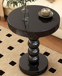 Home Vintage Solid Wood Round Table Bedside Side Table