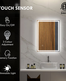 kleankin 32" x 24" LED Bathroom Mirror