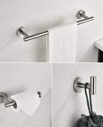 3-piece Set Of Bathroom Hangers And Towel Racks