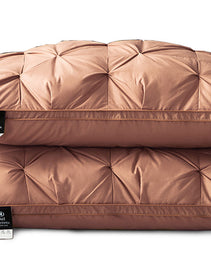 A Pair Of Feather Pillows And White Goose Single Neck Guards