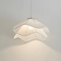 Fabric Minimalist Wabi Sabi Creamy Wind Nordic Chandelier Living Dining Room Bedroom Pendant Lights Home Hanging Lamp Fixture