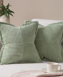 Corduroy Pillow Covers Super Soft Boho Striped Pillow Covers Broadside Decorative Textured Christmas Throw Pillows For Couch Cushion Livingroom