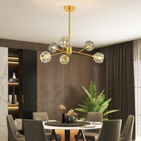 Sputnik Chandeliers for Dining Room，6 Lights D25'' Inch