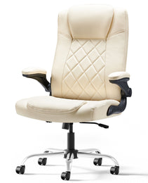Leather Executive Office Chair With Arm & Rocking Function