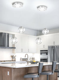 Modern Globe Chandelier Bubble Chandelier for Staircase Globe Pendant Light