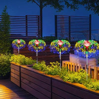LED Solar Firework Lights Garden Decoration Fairy Lights Waterproof Outdoor Dandelion Lawn Lamp for Garden Landscape Lawn Decor