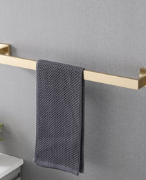 5 Piece SUS304 Bathroom Set Towel Bar  Ring  Hooks  TP Holder  Brushed Finish