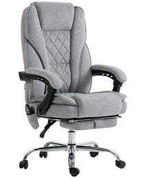 Massage Office Chair, Heated Reclining Computer Chair with Adjustable Height and Footrest