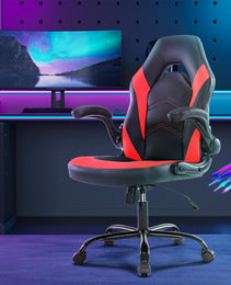 PU Leather Ergonomic Office Chair Swivel Computer Gaming Chair With Lumbar Support