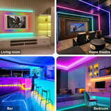 BRAND NEW 5050 RGB LED Strip Bluetooth Remote Lights TV Back Lights For Bar Room - CJDS