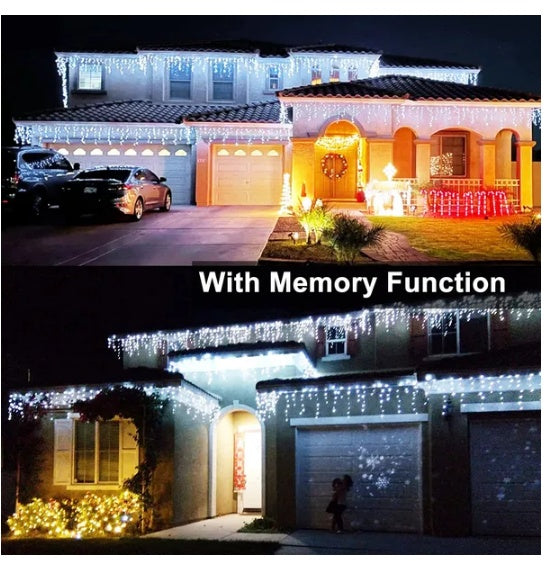 Curtain Icicle Lights Wedding Party LED Fairy Christmas Indoor Outdoor - CJDS - CC