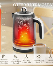 Textured Obsidian Series: 3000W Rapid-Boil Kettle & Wide-Slot Toaster Set