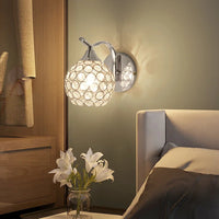 Crystal bedside lamp LED wall lamp Bedroom modern minimalist corridor wall lamp Corridor staircase Living room European style la