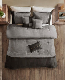 7 Piece Faux Suede Comforter Set