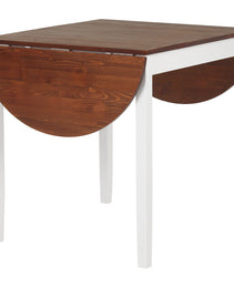 55" Wood Kitchen Table, Drop Leaf Tables for Small Spaces, Brown