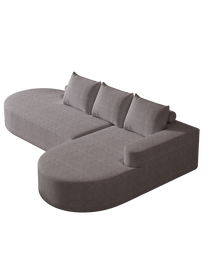Modern Curved Sofa ,Chenille Upholstered Sectional Sofa Couch Set,Modular 108.5 L Shaped Sectional Living Room Sofa Set With 3 Pillows,Free Combination Sofa Couch For Living Room,Bedroom
