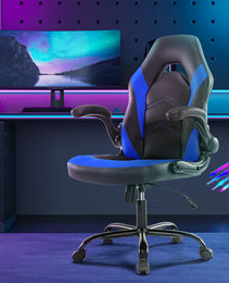 PU Leather Ergonomic Office Chair Swivel Computer Gaming Chair With Lumbar Support