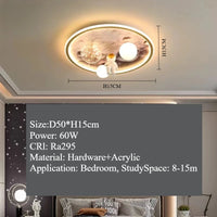 Ceiling Lights Kids Room Astronaut Boy Girl Bedroom Chandelier Princess Spaceman Rocket Rabbit Children's Lamps Home-appliance
