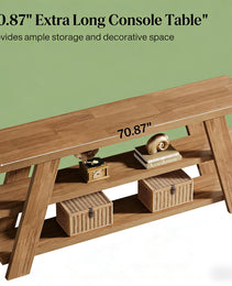 Slim Storage Side Table,3-Tier Console Table,Sofa Table